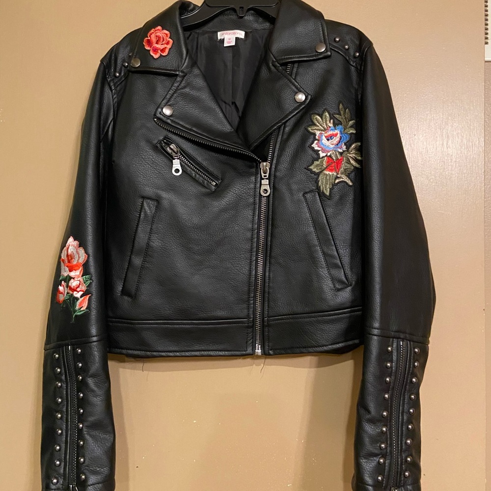 Faux-leather jack